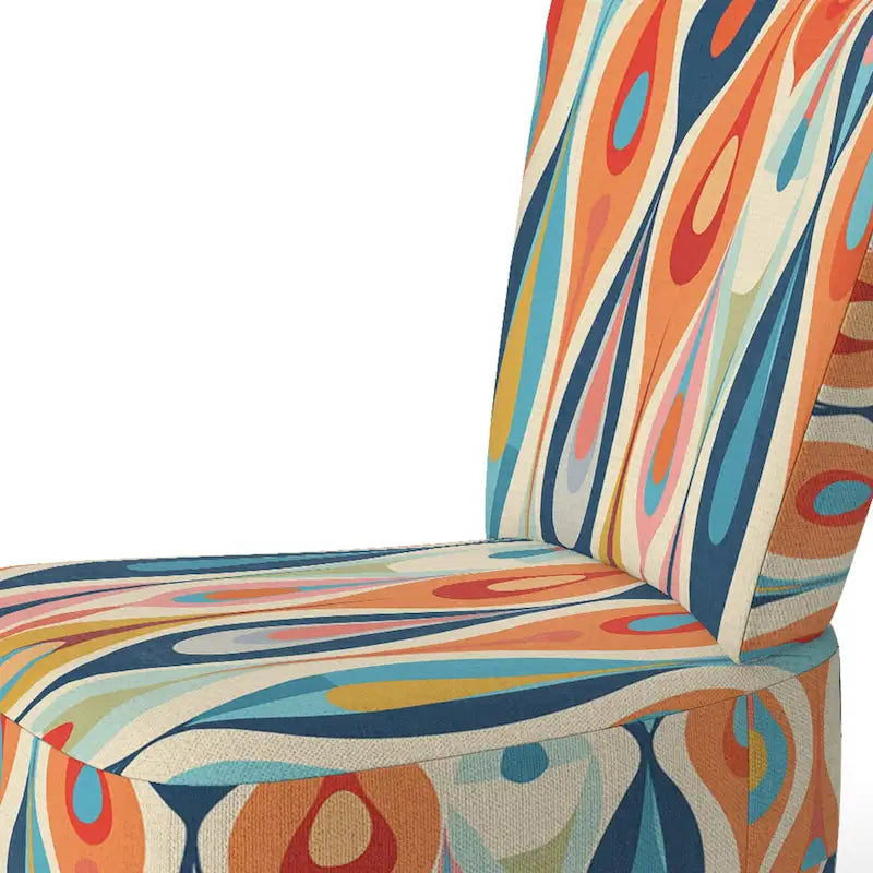Fauteuil d'appoint rembourré Retro Abstract Drops XI
