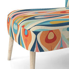 Fauteuil d'appoint rembourré Retro Abstract Drops XI