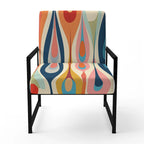 Fauteuil d'appoint rembourré Retro Abstract Drops XI