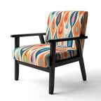 Fauteuil d'appoint rembourré Retro Abstract Drops XI