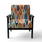 Fauteuil d'appoint rembourré Retro Abstract Drops XI
