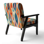 Fauteuil d'appoint rembourré Retro Abstract Drops XI