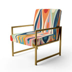 Fauteuil d'appoint rembourré Retro Abstract Drops XI
