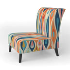 Fauteuil d'appoint rembourré Retro Abstract Drops XI