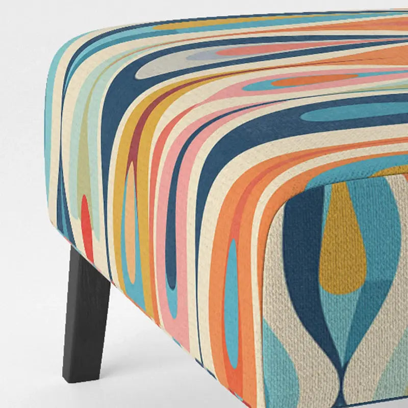 Fauteuil d'appoint rembourré Retro Abstract Drops XI