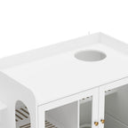 Meuble pour litière de chat avec étagère de rangement 40"