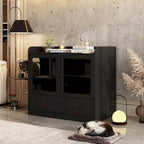 Meuble pour litière de chat avec étagère de rangement 40"