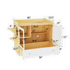 Meuble pour litière de chat avec étagère de rangement 40"