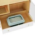 Meuble pour litière de chat avec étagère de rangement 40"