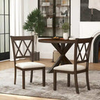 Chaise de salle à manger rembourrée à dossier croisé, lot de 2