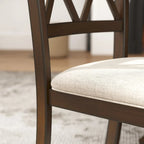 Chaise de salle à manger rembourrée à dossier croisé, lot de 2