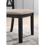 Chaise de salle à manger rembourrée à dossier croisé, lot de 2
