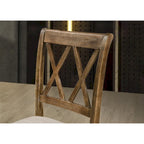 Chaise de salle à manger rembourrée à dossier croisé, lot de 2