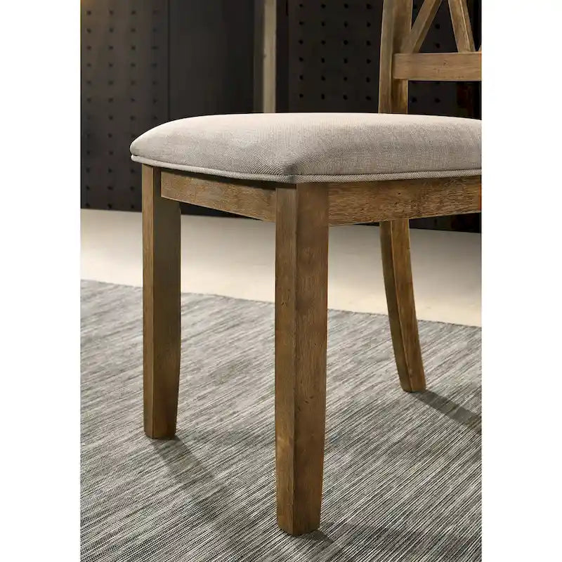 Chaise de salle à manger rembourrée à dossier croisé, lot de 2
