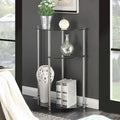 Convenience Concepts Classic Glass 3 Tier Display Entryway Hall Table