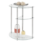 Console vitrine à 3 niveaux en verre