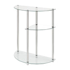 Console vitrine à 3 niveaux en verre