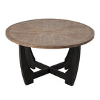 Table d'appoint rustique de style ferme avec étagère inférieure, style campagne française