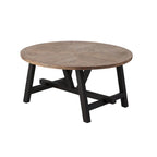 Table d'appoint rustique de style ferme avec étagère inférieure, style campagne française