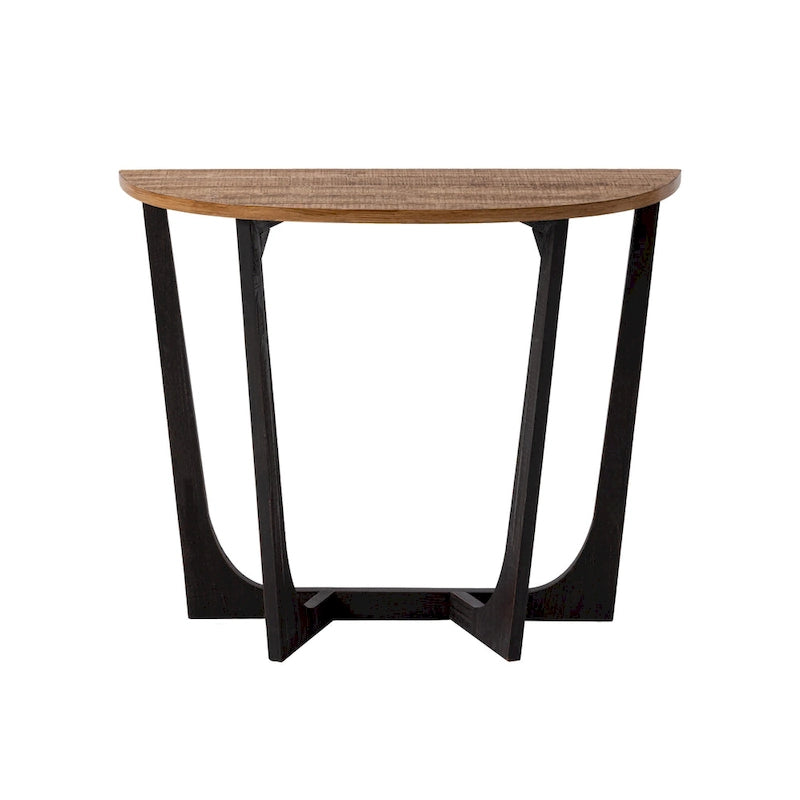 Table d'appoint rustique de style ferme avec étagère inférieure, style campagne française