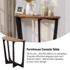 Table d'appoint rustique de style ferme avec étagère inférieure, style campagne française