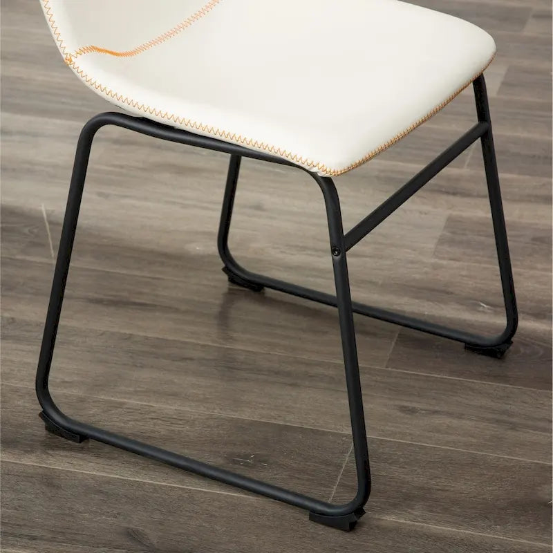 Chaises de salle à manger sans accoudoirs en similicuir (Lot de 2)