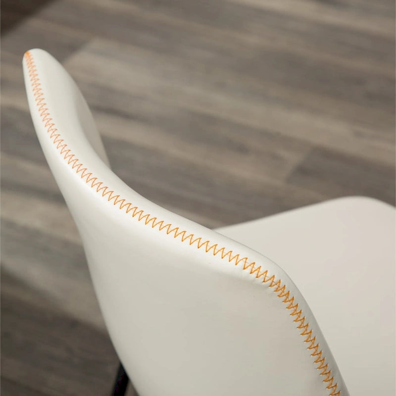 Chaises de salle à manger sans accoudoirs en similicuir (Lot de 2)