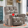 Fauteuil inclinable à bascule manuel avec assise large et fonction de massage
