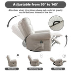 Fauteuil inclinable à bascule manuel avec assise large et fonction de massage