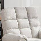Fauteuil inclinable à bascule manuel avec assise large et fonction de massage
