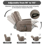 Fauteuil inclinable à bascule manuel avec assise large et fonction de massage