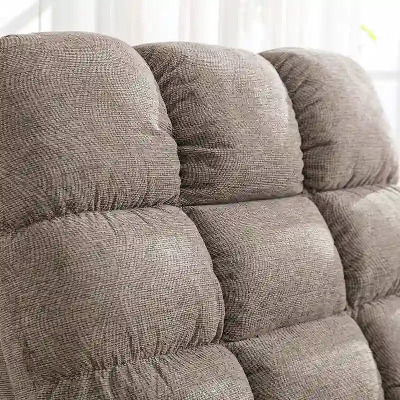 Fauteuil inclinable à bascule manuel avec assise large et fonction de massage