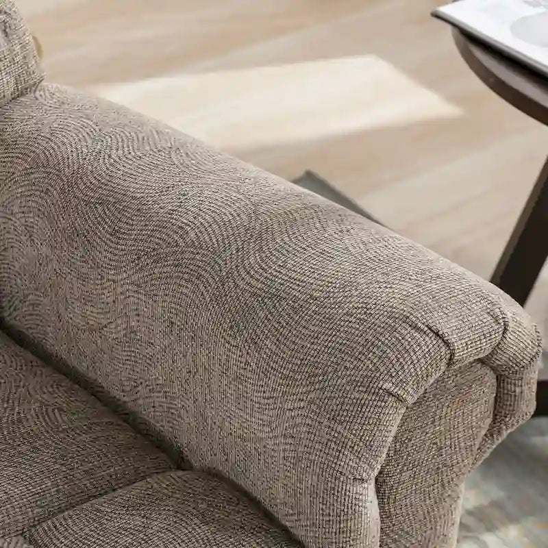 Fauteuil inclinable à bascule manuel avec assise large et fonction de massage