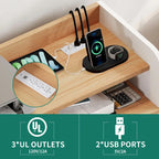 Meuble de rangement à roulettes 2 tiroirs avec support d'imprimante pour bureau à domicile