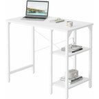 Bureau d'ordinateur de 35 pouces avec étagères de rangement et surface d'étude/d'écriture