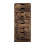 Commode étroite à 9 tiroirs avec étagère de rangement supérieure