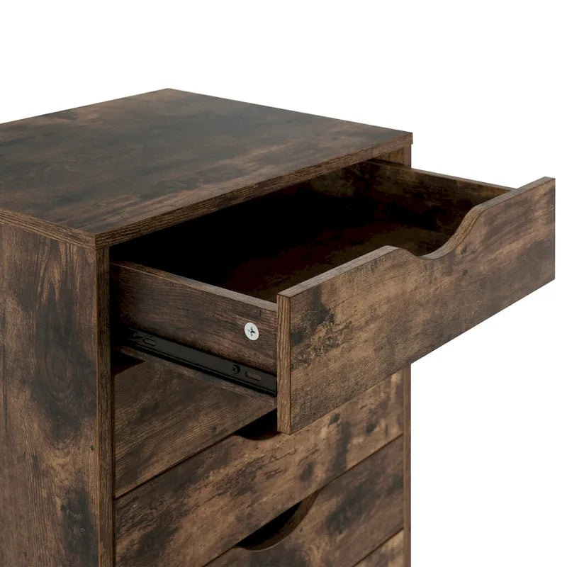 Commode étroite à 9 tiroirs avec étagère de rangement supérieure
