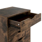 Commode étroite à 9 tiroirs avec étagère de rangement supérieure