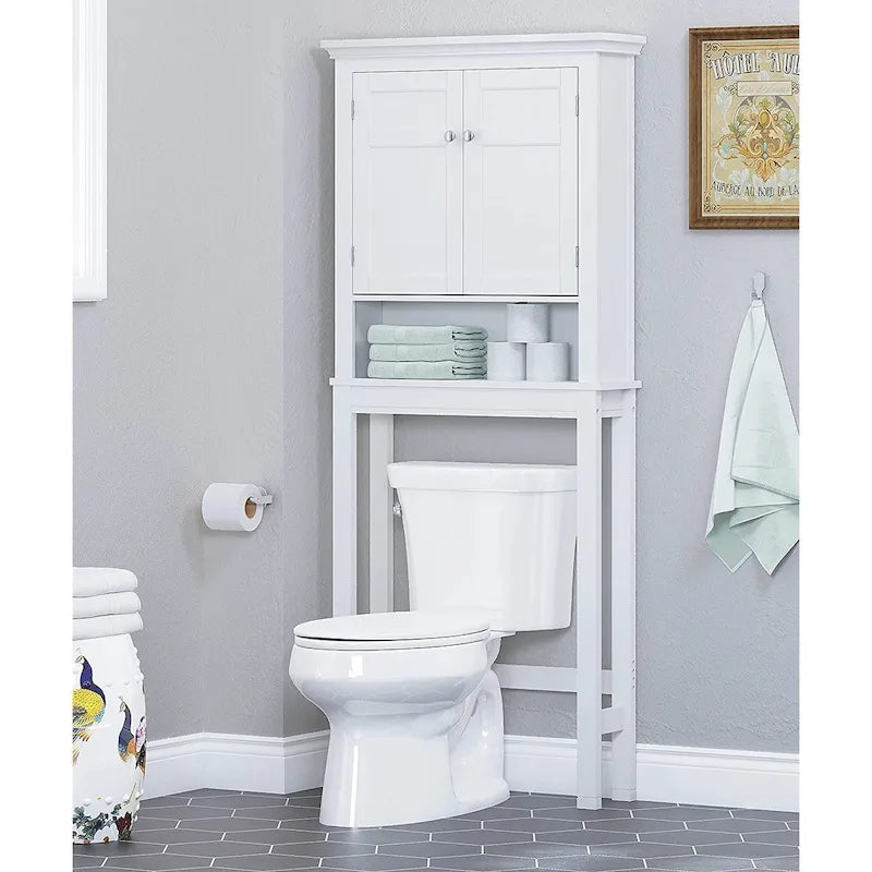 Meuble de rangement de salle de bain sur toilettes avec tiroir
