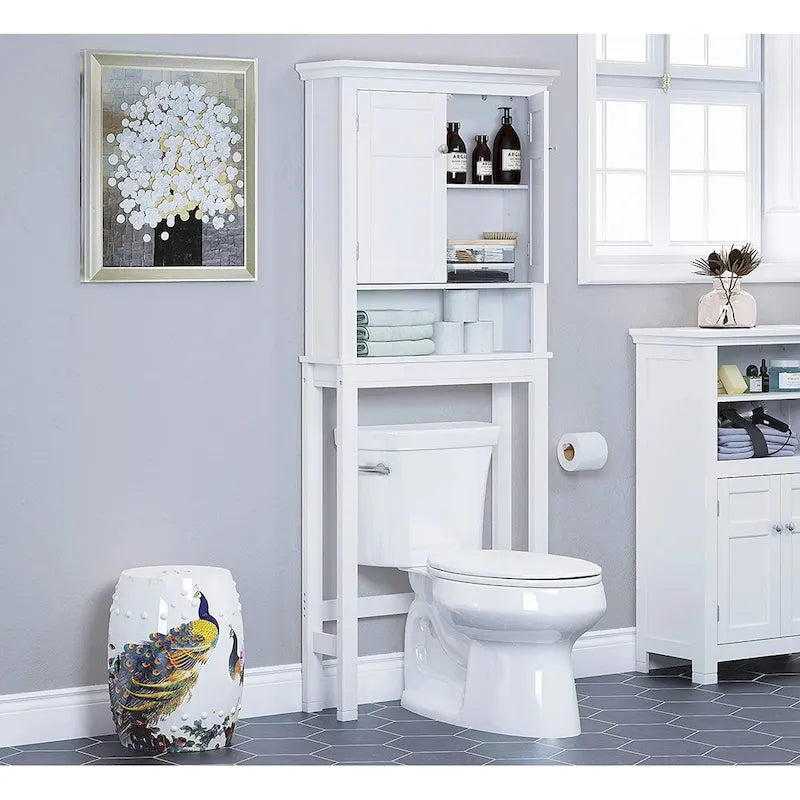 Meuble de rangement de salle de bain sur toilettes avec tiroir