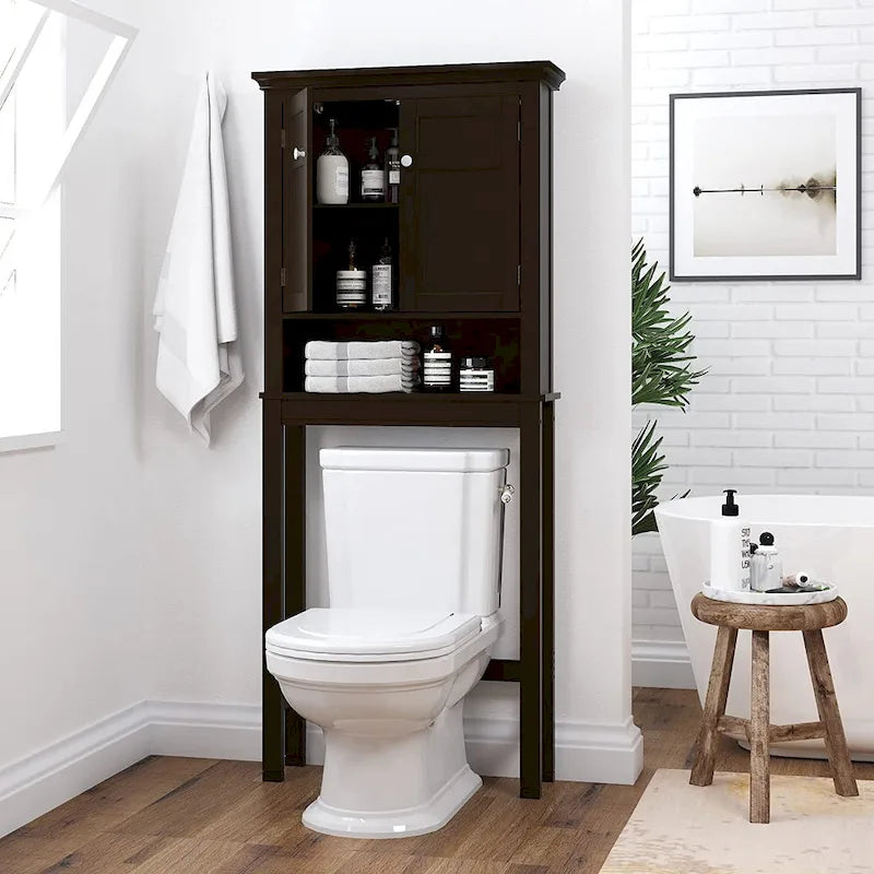 Meuble de rangement de salle de bain sur toilettes avec tiroir