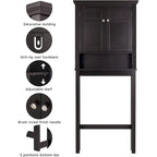 Meuble de rangement de salle de bain sur toilettes avec tiroir