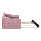Lit de repos rembourré jumeau avec lit gigogne et ports de charge, beige