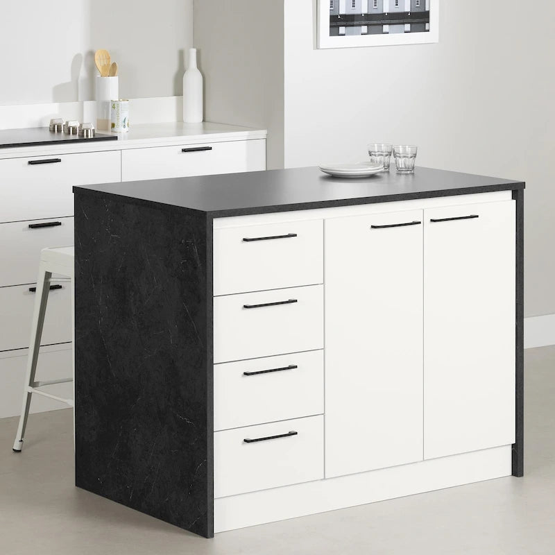 Îlot de cuisine compact avec rangement