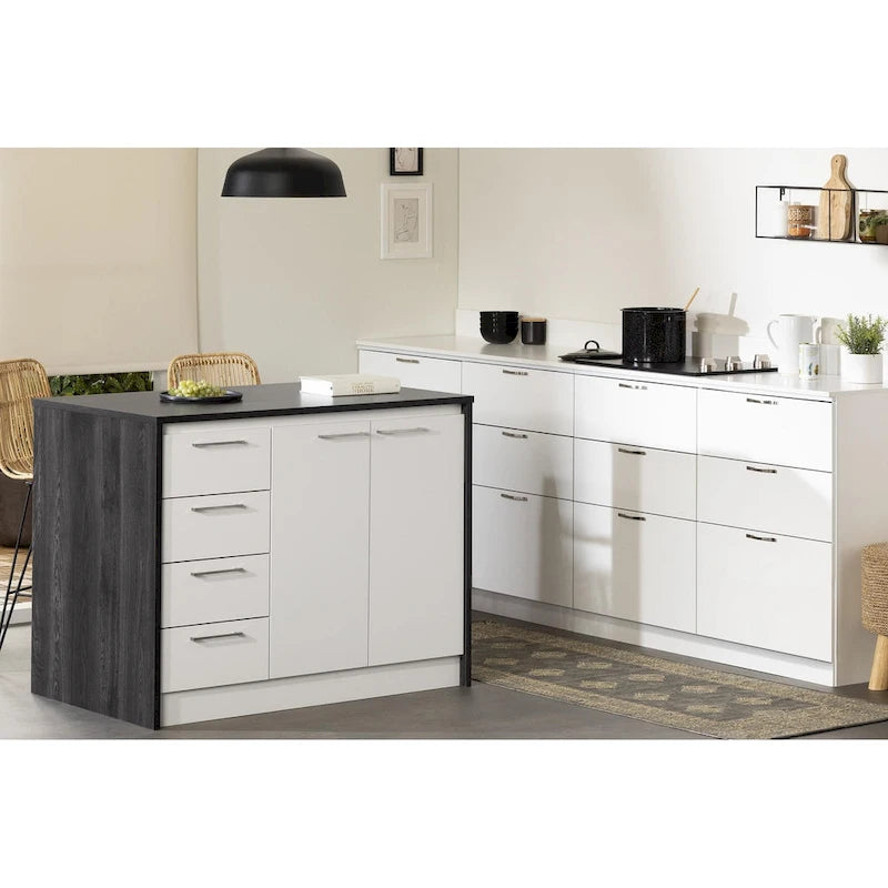Îlot de cuisine compact avec rangement