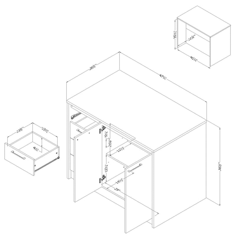 Îlot de cuisine compact avec rangement