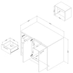 Îlot de cuisine compact avec rangement