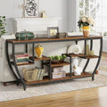 Console de 70,9 pouces avec 7 étagères – Table d'appoint étroite pour entrée, couloir ou salon