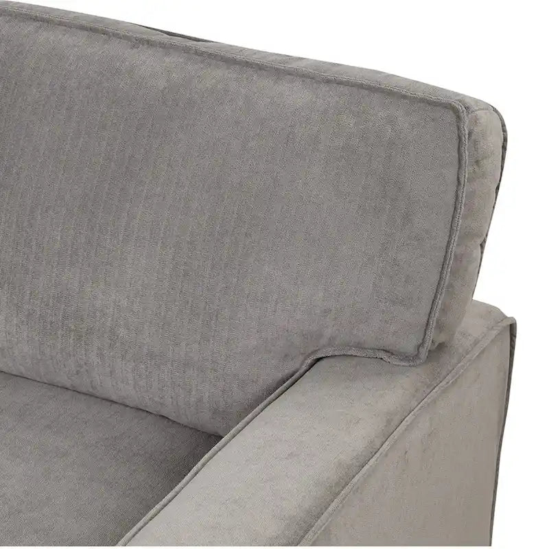 Canapé-lit d'angle convertible avec ports USB, porte-gobelets et chaise longue de rangement
