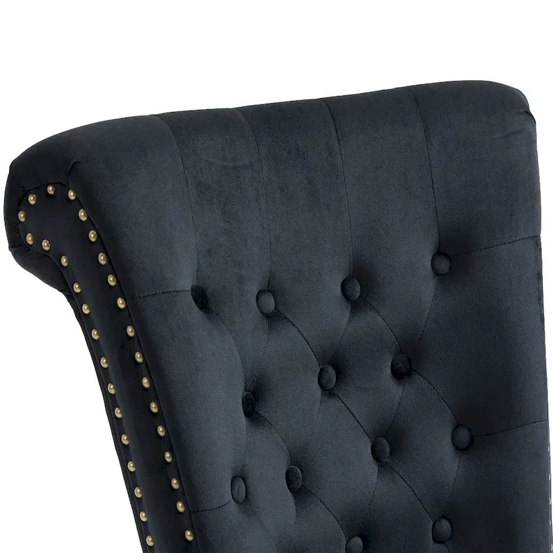 Lot de 2 chaises d'appoint hautes avec rangement, sans accoudoirs en velours, plusieurs coloris